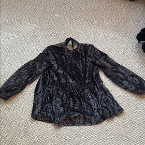 Ivy Jane Black and Brown Textured Top